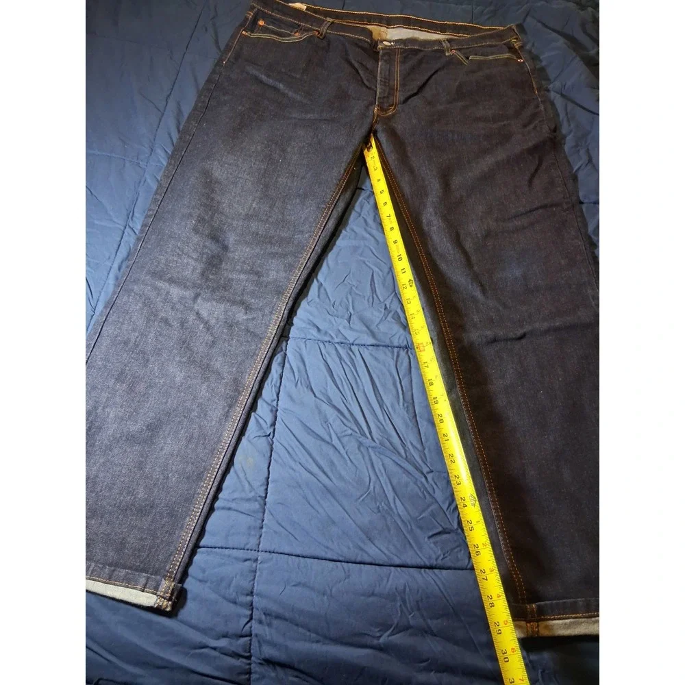 Levi's 541 Jeans Mens 44x32 Blue Straight Leg Athletic Fit Denim Pants Dark Wash